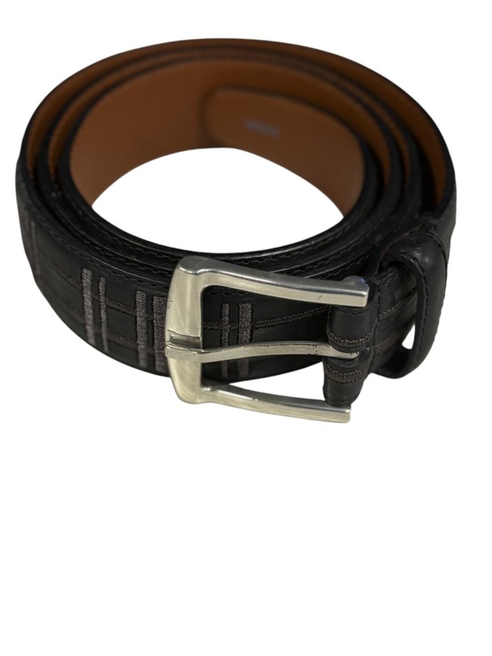 Brighton M21143 Black Leather Belt Mens Size 38